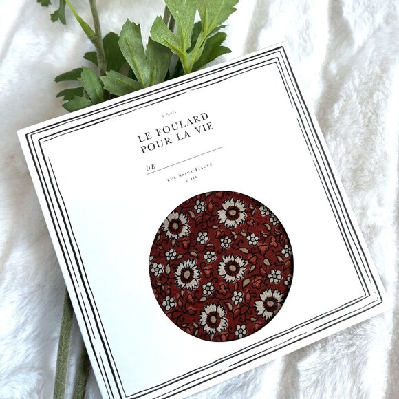 NWT Sezane Gaston Le Foulard Pour La Vie Scarf (Terracotta) - Picture 2 of 6